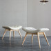 Italian Minimalist Single Sofa Rocking Chair Footstool