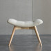 Italian Minimalist Single Sofa Rocking Chair Footstool