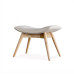 Italian Minimalist Single Sofa Rocking Chair Footstool