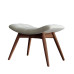 Italian Minimalist Single Sofa Rocking Chair Footstool