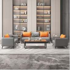 Leather Office Reception ThreeSeat Set for Modern Business Relaxation Leather Office Reception ThreeSeat Set for Modern Business Relaxation