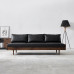 Scandinavian Living Room Leather Sofa Retro Luxury Wood Scandinavian Living Room Leather Sofa Retro Luxury Wood