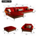 Leather Sofa Italian Minimalist Top Layer Cowhide Modern Living Room Nordic Luxury Noblewoman Art Leather Corner Sofa Leather Sofa Italian Minimalist Top Layer Cowhide Modern Living Room Nordic Luxury Noblewoman Art Leather Corner Sofa