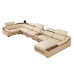 Leather Sofa UShape Corner Set for Home KTV Villa Leather Sofa UShape Corner Set for Home KTV Villa