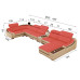 Leather Sofa UShape Corner Set for Home KTV Villa Leather Sofa UShape Corner Set for Home KTV Villa