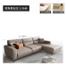 Light luxury genuine leather sofa Italian minimalist modern small sectional fourseat latex sofa Light luxury genuine leather sofa Italian minimalist modern small sectional fourseat latex sofa