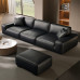 Leather Sofa Head Layer Cowhide Full Leather Italian Minimalist Straight Tofu Block Small Living Room Leather Sofa Head Layer Cowhide Full Leather Italian Minimalist Straight Tofu Block Small Living Room