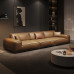 Italian Minimalist Leather Sofa Set Living Room Four Seater Head Layer Cow Leather Modern Simple Italian Minimalist Leather Sofa Set Living Room Four Seater Head Layer Cow Leather Modern Simple