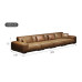 Italian Minimalist Leather Sofa Set Living Room Four Seater Head Layer Cow Leather Modern Simple Italian Minimalist Leather Sofa Set Living Room Four Seater Head Layer Cow Leather Modern Simple