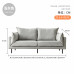 Three Seat Sofa Small Apartment Nordic Japanese Living Room Minimalist Modern Apartment Double Cloth Sofa Three Seat Sofa Small Apartment Nordic Japanese Living Room Minimalist Modern Apartment Double Cloth Sofa