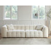Creamy Fluffy Cotton Candy Upholstered Minimalistic French Nordic Sheepskin Retro Sofa