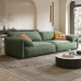 Italian Bean Curd Block Upholstered Scandinavian Green Velvet Elephant Ear Sofa Italian Bean Curd Block Upholstered Scandinavian Green Velvet Elephant Ear Sofa