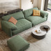 Italian Bean Curd Block Upholstered Scandinavian Green Velvet Elephant Ear Sofa Italian Bean Curd Block Upholstered Scandinavian Green Velvet Elephant Ear Sofa