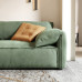 Italian Bean Curd Block Upholstered Scandinavian Green Velvet Elephant Ear Sofa Italian Bean Curd Block Upholstered Scandinavian Green Velvet Elephant Ear Sofa