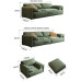Italian Bean Curd Block Upholstered Scandinavian Green Velvet Elephant Ear Sofa Italian Bean Curd Block Upholstered Scandinavian Green Velvet Elephant Ear Sofa