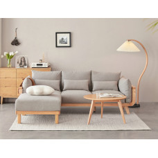 Wood Sofa Living Room Modern Chinese Simple Fabric Corner Sofa Wood Sofa Living Room Modern Chinese Simple Fabric Corner Sofa