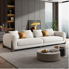 Modern Minimalist Leather Sofa for Small Living Room