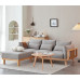 Wood Sofa Living Room Modern Chinese Simple Fabric Corner Sofa Wood Sofa Living Room Modern Chinese Simple Fabric Corner Sofa