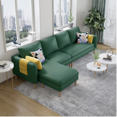 Modern Scandinavian Fabric Sofa for Three for Economical Home Living