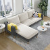 Modern Scandinavian Fabric Sofa for Three for Economical Home Living Modern Scandinavian Fabric Sofa for Three for Economical Home Living