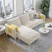 Modern Scandinavian Fabric Sofa for Three for Economical Home Living Modern Scandinavian Fabric Sofa for Three for Economical Home Living