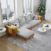 Modern Scandinavian Fabric Sofa for Three for Economical Home Living Modern Scandinavian Fabric Sofa for Three for Economical Home Living