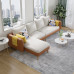 Modern Scandinavian Fabric Sofa for Three for Economical Home Living Modern Scandinavian Fabric Sofa for Three for Economical Home Living