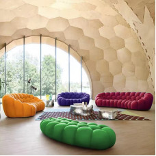 Modern Minimalist Creative Fabric Bubble Sofa Living Room Curved Design Direct Sales