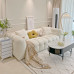 Cream Fleece Flock Sofas small living room Nordic 3 Seater Cream Fleece Flock Sofas small living room Nordic 3 Seater