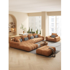 Modern Ivory Sectional Sofa Set