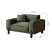 Italian Style Minimalistic Wooden Fabric Sofa with Velvet Cushion Three Seater Italian Style Minimalistic Wooden Fabric Sofa with Velvet Cushion Three Seater
