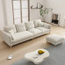 Modern Minimalist Creamy Fabric Sofa Cat Scratchproof Velvet Trio Small Spaces Sponge Latex Modern Minimalist Creamy Fabric Sofa Cat Scratchproof Velvet Trio Small Spaces Sponge Latex