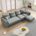 Modern Minimalist Creamy Fabric Sofa Cat Scratchproof Velvet Trio Small Spaces Sponge Latex Modern Minimalist Creamy Fabric Sofa Cat Scratchproof Velvet Trio Small Spaces Sponge Latex