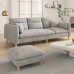 Modern Minimalist Creamy Fabric Sofa Cat Scratchproof Velvet Trio Small Spaces Sponge Latex Modern Minimalist Creamy Fabric Sofa Cat Scratchproof Velvet Trio Small Spaces Sponge Latex