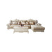 European Fabric Living Room Sectional Sofa Wooden Corner Sofa Customizable Washable Luxury Lazy Sofa