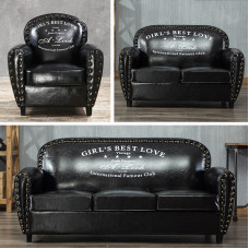 American Retro Coffee Bar Sofa Industrial Style Single Double ThreeSeat Leather Sofa Living Room SmallSize Sofa Solid Wood American Retro Coffee Bar Sofa Industrial Style Single Double ThreeSeat Leather Sofa Living Room SmallSize Sofa Solid Wood