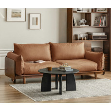 Real Wood Sofa Chinese Style Living Room Leather Sofa Walnut Sofa Real Wood Sofa Chinese Style Living Room Leather Sofa Walnut Sofa