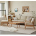 Wooden sofa for small living room minimalist Nordic winter and summer twoinone fabric sofa Wooden sofa for small living room minimalist Nordic winter and summer twoinone fabric sofa