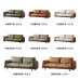 Real Wood Sofa Chinese Style Living Room Leather Sofa Walnut Sofa