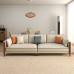 Contemporary ThreeSeater FabricCottonLinen Upholstered Sofa for Small Living Rooms Contemporary ThreeSeater FabricCottonLinen Upholstered Sofa for Small Living Rooms