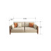 Contemporary ThreeSeater FabricCottonLinen Upholstered Sofa for Small Living Rooms Contemporary ThreeSeater FabricCottonLinen Upholstered Sofa for Small Living Rooms