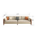 Contemporary ThreeSeater FabricCottonLinen Upholstered Sofa for Small Living Rooms Contemporary ThreeSeater FabricCottonLinen Upholstered Sofa for Small Living Rooms