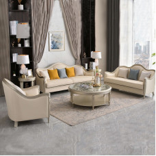 American Light Luxury Fabric Sofa Combination High End Solid Wood Living Room Modern Minimalist Luxury Furniture