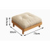 Modern Japanese Style Creamy Leather Three Seater Sofa