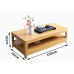 Modern Japanese Style Creamy Leather Three Seater Sofa