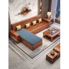 Modern Chinese Living Room 3 Seater Sofa Bed with Storage