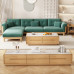 Nordic Solid Wood Sofa Set White Cream Day Style Fabric Sofa Small Living Room Nordic Solid Wood Sofa Set White Cream Day Style Fabric Sofa Small Living Room