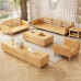 Nordic Solid Wood Sofa Set White Cream Day Style Fabric Sofa Small Living Room Nordic Solid Wood Sofa Set White Cream Day Style Fabric Sofa Small Living Room