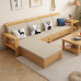 Modern Nordic Solid Wood Sofa Set for Small Living Room Chinese Storage Sofa for Winter Summer Modern Nordic Solid Wood Sofa Set for Small Living Room Chinese Storage Sofa for Winter Summer