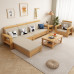 Modern Nordic Solid Wood Sofa Set for Small Living Room Chinese Storage Sofa for Winter Summer Modern Nordic Solid Wood Sofa Set for Small Living Room Chinese Storage Sofa for Winter Summer
